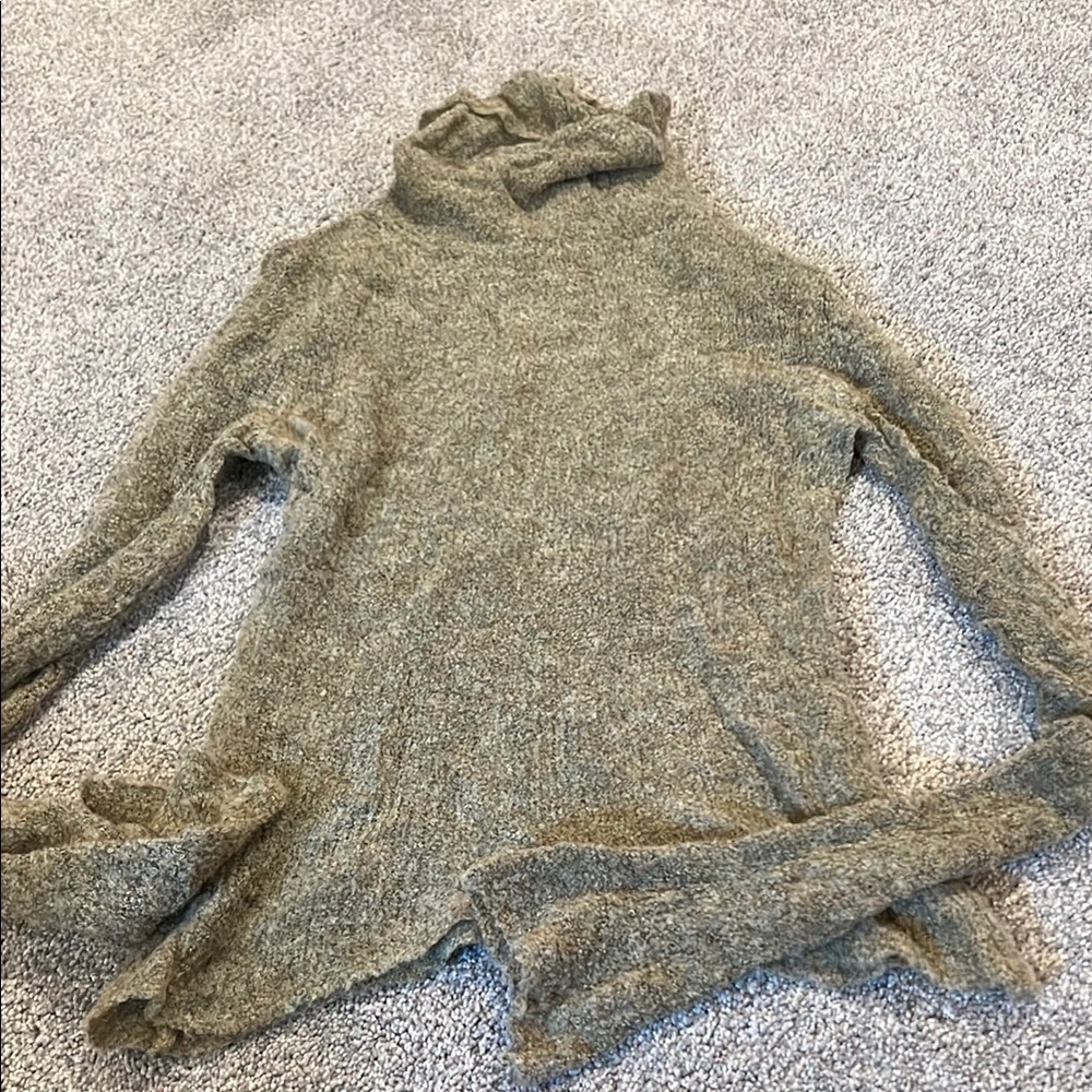 Lux Olive Turtleneck Sweater